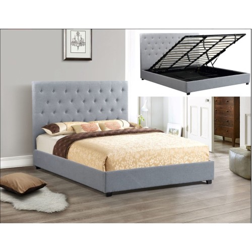 Logan Upholstered Lift Bed - Double